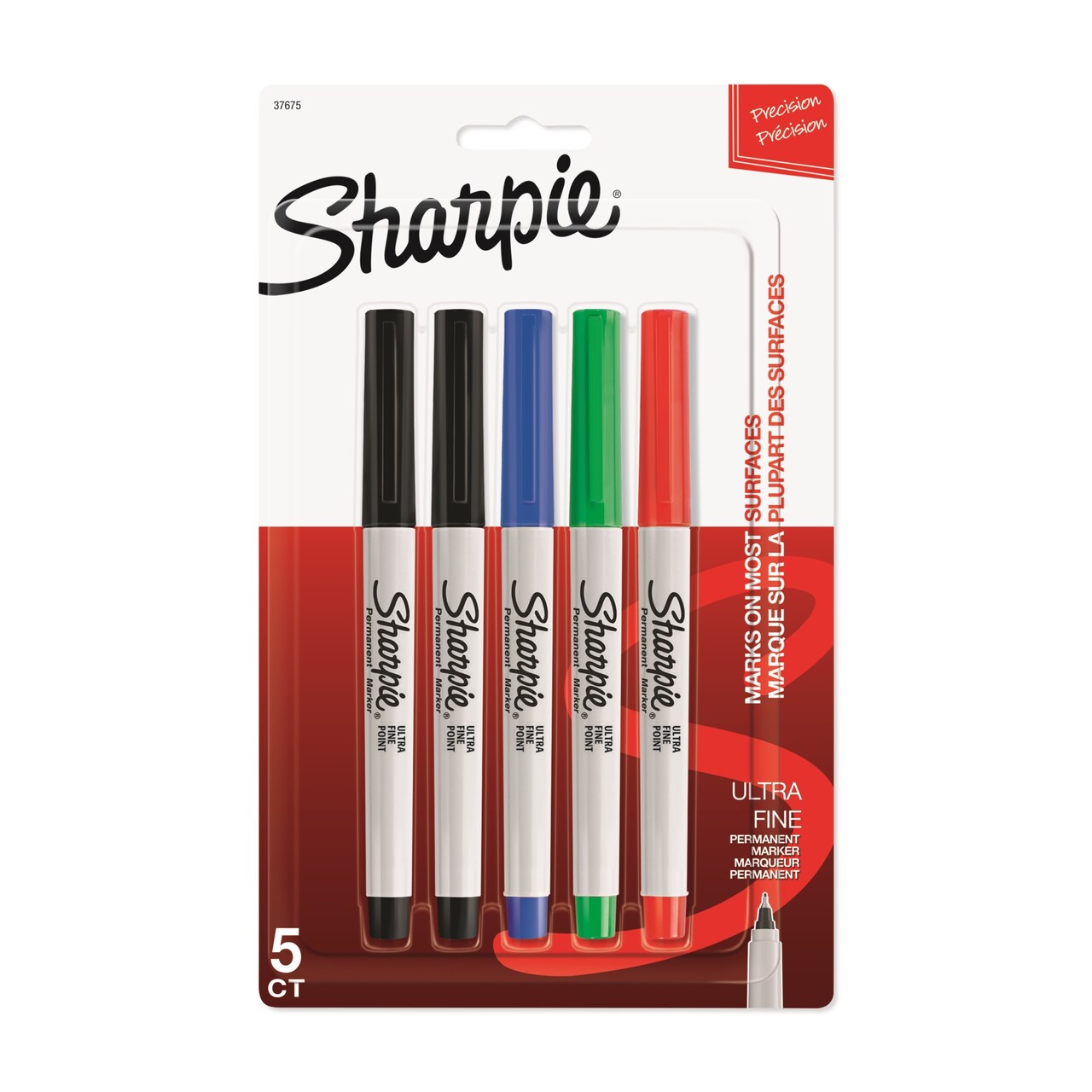 Bulk Buy: Sanford Sharpie Ultra Fine Point Color Assortment 5/Pkg-Red Blue  Green 2 Black (3-Pack)